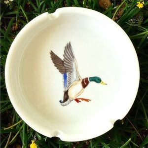 Vintage Mallard Duck Porcelain Ashtray